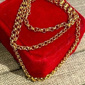 18 solid yellow gd tacco chain, 3.41 grams 17”